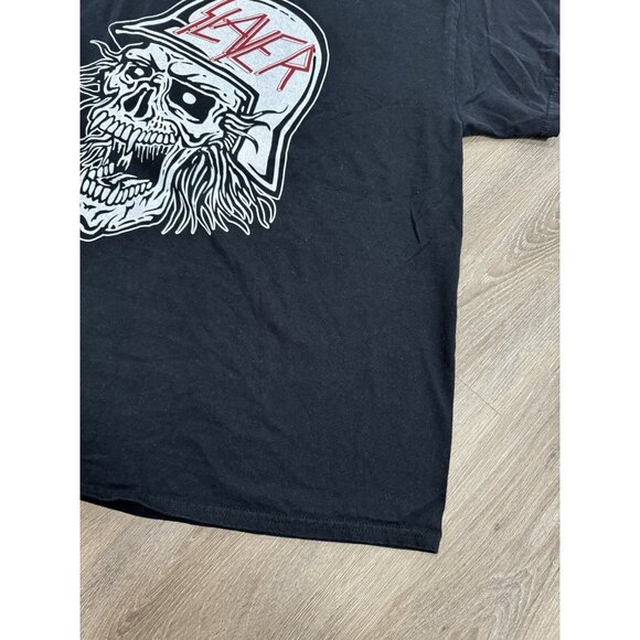 Vintage Y2K Slayer Slatanic Wehrmacht Skull Soldier Band Tee Album Tour Concert - Picture 9 of 16
